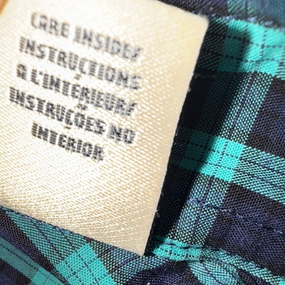 Scotch & Soda Luxury Garment Men’s Plaid Button Down Shirt Size M - Teal & Navy - Picture 7 of 13